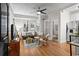 Cozy living room with hardwood floors, stylish furniture, and natural light at 242 12Th Ne St # 14, Atlanta, GA 30309