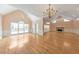 Spacious living room with vaulted ceilings, hardwood floors, and fireplace at 915 Chipley Ct, Marietta, GA 30062