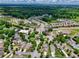 An aerial view of a vibrant community with mature trees, meticulously landscaped yards, and winding streets at 207 Harmony Lake Dr, Canton, GA 30115