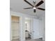 Bedroom features a ceiling fan and closet at 3394 Bryerstone Se Cir, Smyrna, GA 30080
