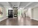 Spacious living room with hardwood floors, fireplace, coffered ceilings and stairs at 3394 Bryerstone Se Cir, Smyrna, GA 30080