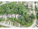 Aerial view of property in residential area, surrounded by greenery and other houses at 4355 Old Hamilton Mill Rd, Buford, GA 30518
