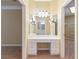 Bright vanity area featuring six drawers, ample counter space, and great lighting at 4567 Brigade Ne Ct, Roswell, GA 30075