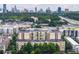An aerial view showcasing the condo's proximity to the city and surrounding neighborhood at 711 Cosmopolitan Ne Dr # 300, Atlanta, GA 30324