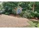 Cute shed with plenty of surrounding trees and foliage at 1935 Shrader Ct, Lawrenceville, GA 30044