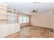 Bright living room with hardwood floors, built in shelving, and natural light at 551 Barnes Mill Dr, Marietta, GA 30062