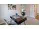 Comfortable home office with modern desk, globe, and adjacent bedroom view at 861 Soaring Dr, Marietta, GA 30062