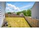 Wide-open backyard featuring a wooden fence for privacy and ample space for outdoor activities at 2804 Torunn Ct, Atlanta, GA 30331