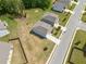 An aerial view featuring the layout of two properties within a residential neighborhood at 3360 Meadow Grass Dr, Dacula, GA 30019
