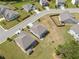 An aerial view of two homes showcasing their location, street access, and yard sizes in neighborhood at 3360 Meadow Grass Dr, Dacula, GA 30019