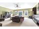 Spacious bonus room featuring a ceiling fan, a large tv, comfortable seating and lots of natural light at 13037 Overlook Pass, Roswell, GA 30075