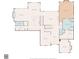 Detailed first floor plan showcasing the kitchen, living room, and Primary bedroom layout at 13037 Overlook Pass, Roswell, GA 30075