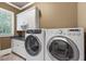 Laundry room featuring modern washer and dryer at 13037 Overlook Pass, Roswell, GA 30075