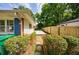 Charming backyard with a stone pathway and a newly installed wooden fence at 3060 Wilson Rd, Decatur, GA 30033