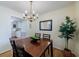 Dining room with wood table, chandelier, and decorative accents at 3060 Wilson Rd, Decatur, GA 30033