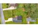 Aerial view of property with spacious, fenced backyard and mature trees on a quiet street at 4129 Pepperdine Dr, Decatur, GA 30034