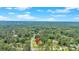 Expansive aerial view of a home nestled among lush trees in a quiet neighborhood beneath a blue, cloudy sky at 4129 Pepperdine Dr, Decatur, GA 30034