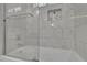 Shower with white subway tiles and glass door at 1025 Saint Marks Walk, Suwanee, GA 30024