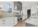 Gourmet kitchen featuring custom cabinetry, stainless steel appliances, and marble countertops at 56 Pine St, Roswell, GA 30075