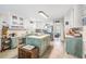 Bright kitchen with a center island, painted cabinets, and modern appliances at 959 Vendue Dr, Lawrenceville, GA 30044