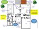 Detailed floor plan showcasing a spacious home with a large kitchen, dining room, and a spa-like owner's bath at 102 Avalon Ct, Canton, GA 30115