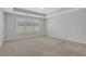 Neutral bedroom with carpet features window with plantation shutters and white trim at 1768 Evenstad Way, Smyrna, GA 30080