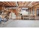 Unfinished basement with exposed framing and ductwork, ideal for storage or workshop at 2041 Democracy Dr, Buford, GA 30519