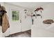 Laundry room with access to the backyard and plenty of storage space at 232 S Candler St, Villa Rica, GA 30180