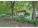 Serene backyard with a cozy swing, bordered by flowers and verdant foliage, creating a relaxing retreat at 3870 Michaels Creek Ct, Loganville, GA 30052
