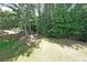 A serene backyard with mature trees and landscaping at 2892 Motts Cove Holw, Lawrenceville, GA 30043