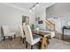 Dining area that has neutral walls with views of the staircase at 3174 Vickery Ne Dr, Marietta, GA 30066