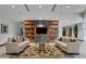 The community lobby features stylish seating, shelves, decor and a large television at 3300 Windy Ridge Se Pkwy # 1603, Atlanta, GA 30339