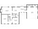 First floor plan featuring an open layout with a living room, dining room, kitchen and Gathering room at 4045 White Oak Sw Ln, Lilburn, GA 30047
