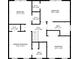Second floor plan featuring four bedrooms, two bathrooms and three walk in closets at 4045 White Oak Sw Ln, Lilburn, GA 30047