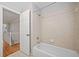 Bathroom featuring a tub/shower combination and tile flooring at 111 Jeffrey Pl, Smyrna, GA 30082
