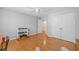 Bedroom with hardwood floors, closet, ceiling fan, and ample space at 111 Jeffrey Pl, Smyrna, GA 30082