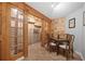 Unique wine cellar and tasting room with custom wood shelving and charming decor at 111 Jeffrey Pl, Smyrna, GA 30082