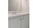 White vanity with neutral countertop, chrome faucet, and brushed gold hardware at 331 Overlook Turn Nw, Conyers, GA 30012