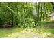 A verdant, tree-filled backyard at 2101 Breconridge Sw Dr, Marietta, GA 30064