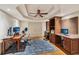 Office space with natural light, built in cabinetry and hardwood floors at 1225 Elk Ridge Cv, Alpharetta, GA 30005