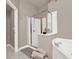Bathroom featuring a glass-enclosed shower and double vanity at 5439 Alanis Se Pl # 17, Mableton, GA 30126