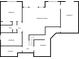 Schematic of basement level, showing bedroom, recreation room, bathrooms, and storage at 7251 Bluewater Ln, Douglasville, GA 30135