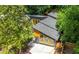 Overhead view showcasing the architectural design, roof, and wooden window frames of the home at 2155 Venetian Sw Dr, Atlanta, GA 30311