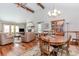 Spacious living space with hardwood floors, vaulted ceilings, and an open floor plan at 529 Arnold Rd, Lawrenceville, GA 30044