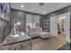 This home office features gray walls, hardwood floors, and a gray sofa at 687 Banton Nw Dr, Atlanta, GA 30318