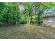 Backyard with trees and brick house in the background at 4029 Moffat Ct, Decatur, GA 30035