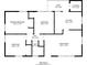 Layout showcases a primary bedroom, two additional bedrooms, a kitchen, and a spacious living room at 4029 Moffat Ct, Decatur, GA 30035