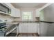 Modern kitchen with stainless steel appliances, granite countertops, and white cabinets at 4029 Moffat Ct, Decatur, GA 30035