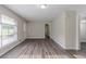 Cozy living room with hardwood floors, a front door entrance and interior hallway at 4029 Moffat Ct, Decatur, GA 30035