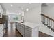 Stylish kitchen featuring a center island with modern fixtures and stainless appliances at 2631 Creekside Nw Dr, Atlanta, GA 30318
